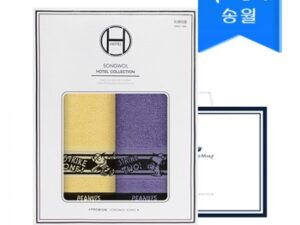 수건 기념품 제작 송월타올 스누피 플레이 스포츠 세면타올 2매 선물세트(쇼핑백)