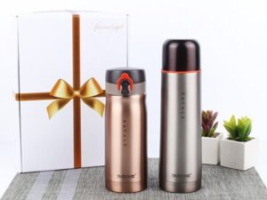 텀블러제작 키친아트 메탈 보온병 2종세트 350+500ml
