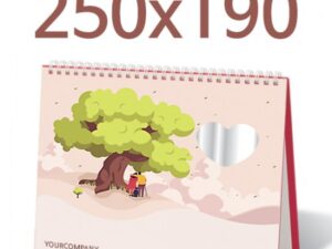 2025년 탁상달력 250x190 하트거울 캘린더 카렌다 제작 대표이미지