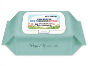 녹색나라 민트그린 휴대용 캡형 물티슈제작 50매 대표이미지
