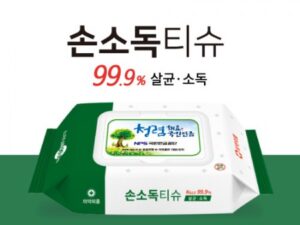 물티슈제작 99.9%살균 손소독티슈 60매 의약외품 대표이미지