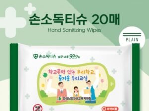 물티슈제작 99.9살균 손소독티슈 판촉용 20매 의약외품 대표이미지
