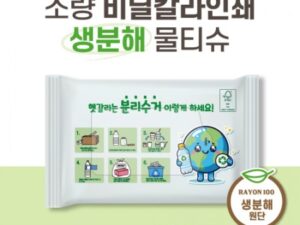 소량독판 비닐인쇄 생분해 휴대용 물티슈제작 10매 플레인 대표이미지