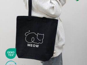 오코텍스리사이클_스탠다드 에코백제작 중 블랙 35cmx37cm 대표이미지