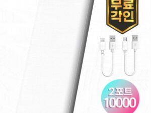레이저각인 S52 198g 경량화 usb-2포트 듀얼케이블 보조배터리제작 10000mAh 대표이미지