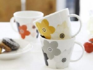 머그컵제작 블러썸 머그잔 (그레이,옐로우,오렌지) KA0164 단체선물추천 대표이미지