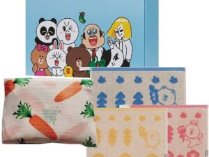 수건기념품 더블빅사이즈 시장가방 라인프렌즈 핸드선염타올세트(2종) 대표이미지