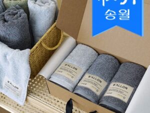 수건기념품 발론 타월 호텔수건 페이스 타올 210g 코마 40수 3p 선물세트(5 color) 대표이미지