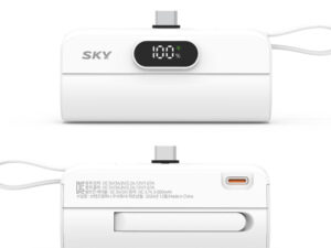 스카이 필 X13 Pro 5000mAh C타입 도킹형 보조배터리 각인 제작 대표이미지