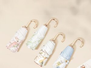 우산제작 로페리아 금색고리 손잡이 휴대용 양산 인쇄 대표이미지